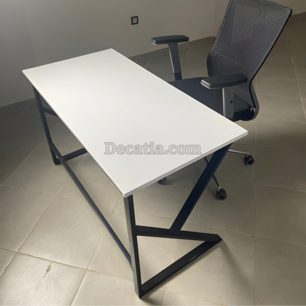⁦مكتب بتصميم (k) لون أبيض/bureau design (k) blanc⁩ - الصورة ⁦4⁩