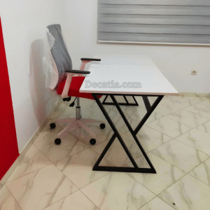 مكتب بتصميم (X) لون أبيض/bureau design (X) blanc