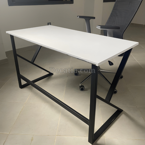 ⁦مكتب بتصميم (k) لون أبيض/bureau design (k) blanc⁩ - الصورة ⁦3⁩