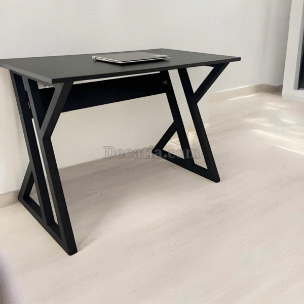 ⁦مكتب بتصميم (X) لون أسود/bureau design X noir⁩ - الصورة ⁦6⁩