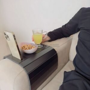 طاولة جانبية مبتكرة, تصميم أسود فاخر  تناسب جميع أذرع الكنب