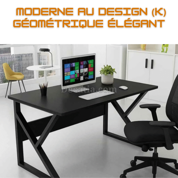 ⁦مكتب بتصميم (k) لون أسود/bureau design (k) noir⁩ - الصورة ⁦3⁩