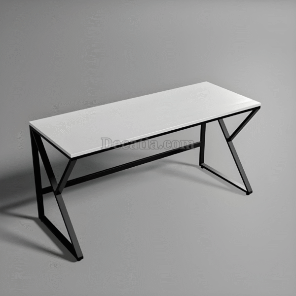 ⁦مكتب بتصميم (k) لون أبيض/bureau design (k) blanc⁩ - الصورة ⁦2⁩