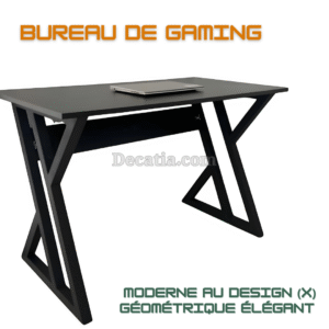مكتب بتصميم (X) لون أسود/bureau design X noir
