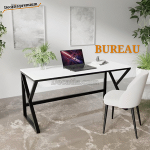 مكتب بتصميم (k) لون أبيض/bureau design (k) blanc