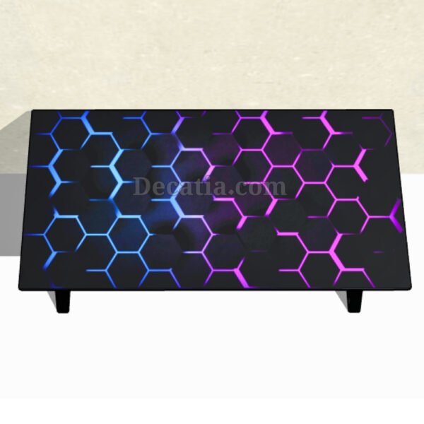 ⁦Bureau de jeu et d'ordinateur au design moderne K - Plateau décoratif néon sans éclairage, 120 cm⁩ - الصورة ⁦7⁩