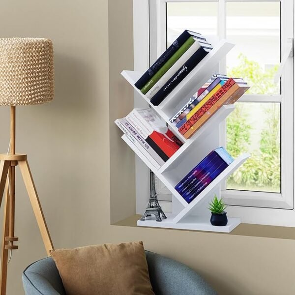 ⁦مكتبة جدارية أنيقة على شكل شجرة – تصميم عملي وأنيق لتنظيم الكتب والديكور⁩ - الصورة ⁦5⁩