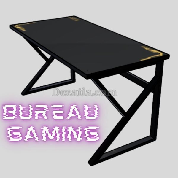 مكتب بتصميم (k) لون أسود  bureau design (k) noir