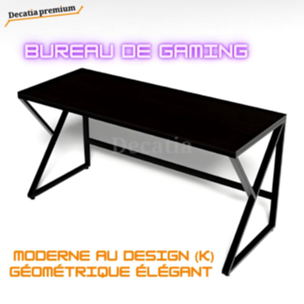 مكتب بتصميم (k) لون أسود . bureau design (k) noir - الصورة 3