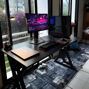 bureau, design X noir