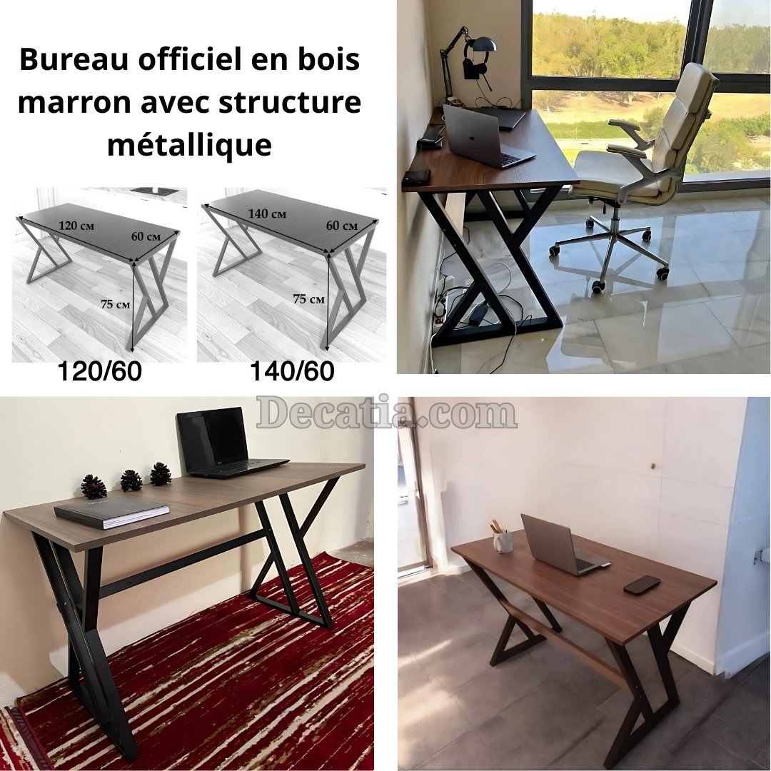 .bureau design (X) marron - الصورة 8