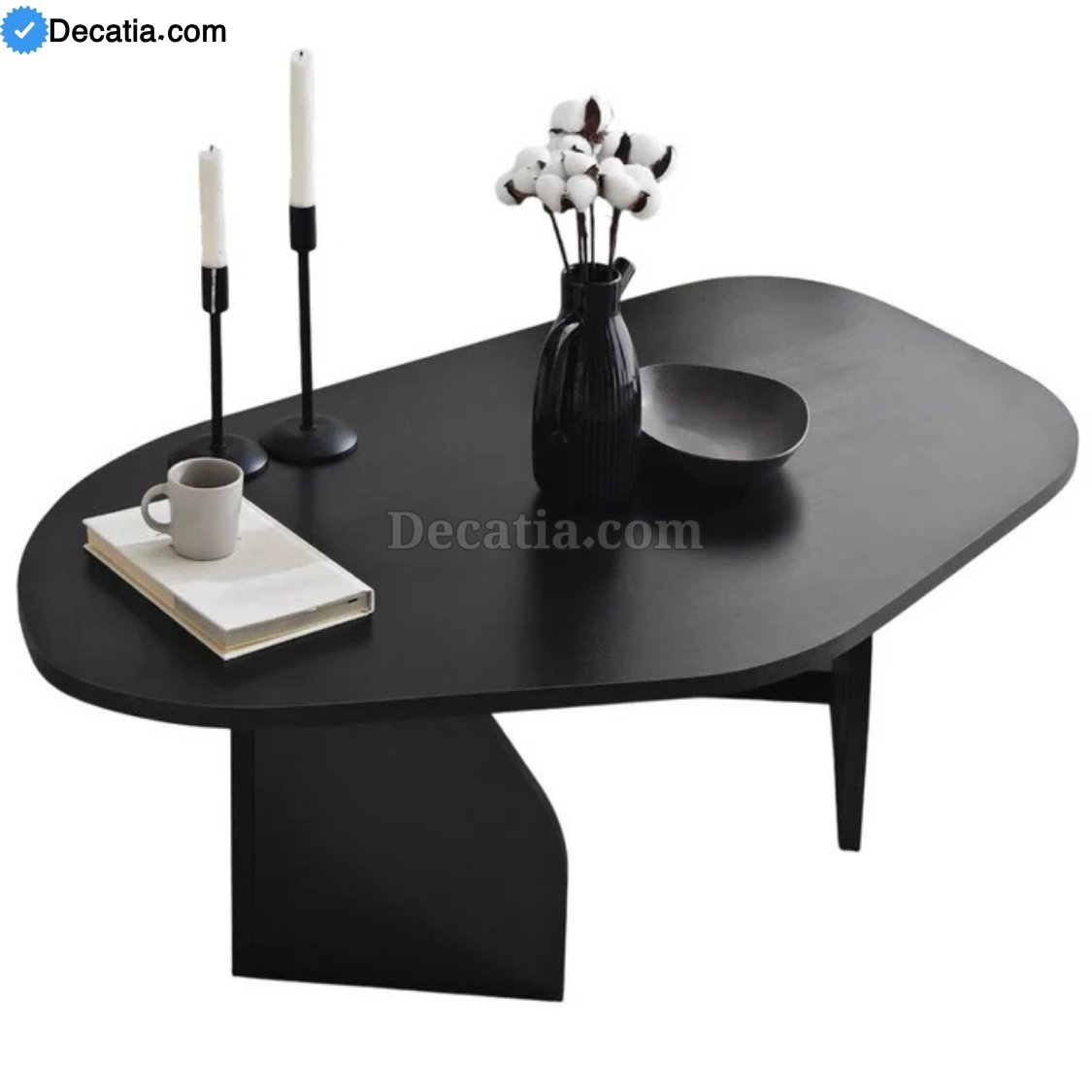 Table Basse Kailua – طاولة صالون خشبية عصرية بلون أسود راقٍ - الصورة 4