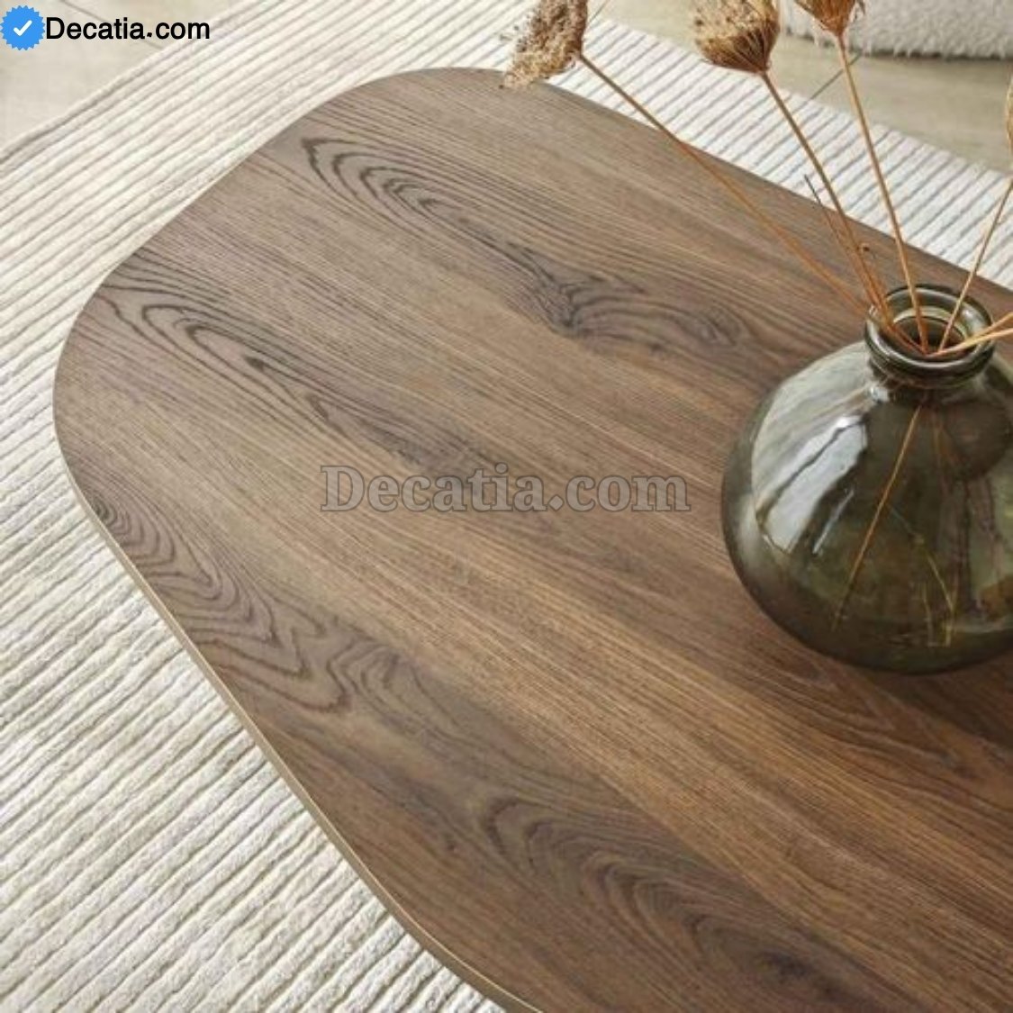 Table Basse Kailua – طاولة صالون خشبية عصرية بيضاوية بتصميم راقٍ وأبعاد كبيرة - الصورة 3