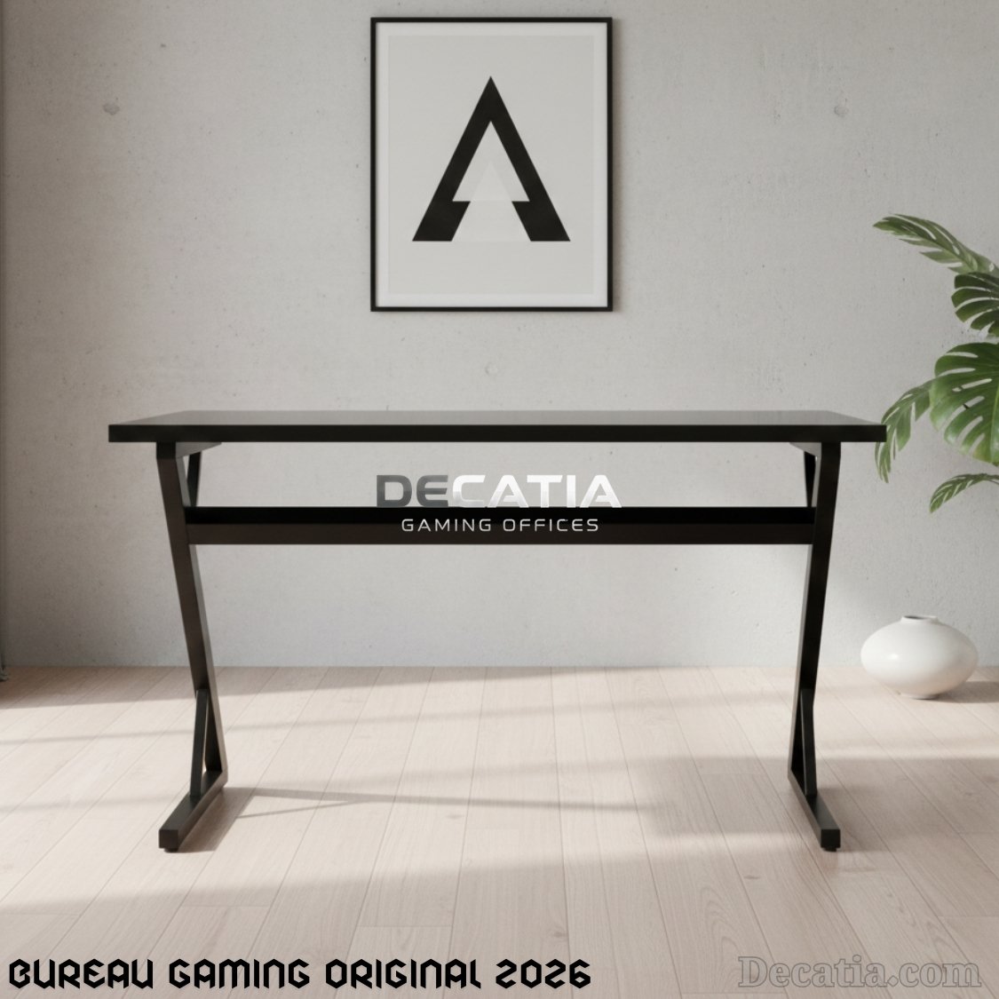 Bureau Gaming Original 2026 مكتب ألعاب ومكتب عمل عصري بتصميم Z فريد - الصورة 4