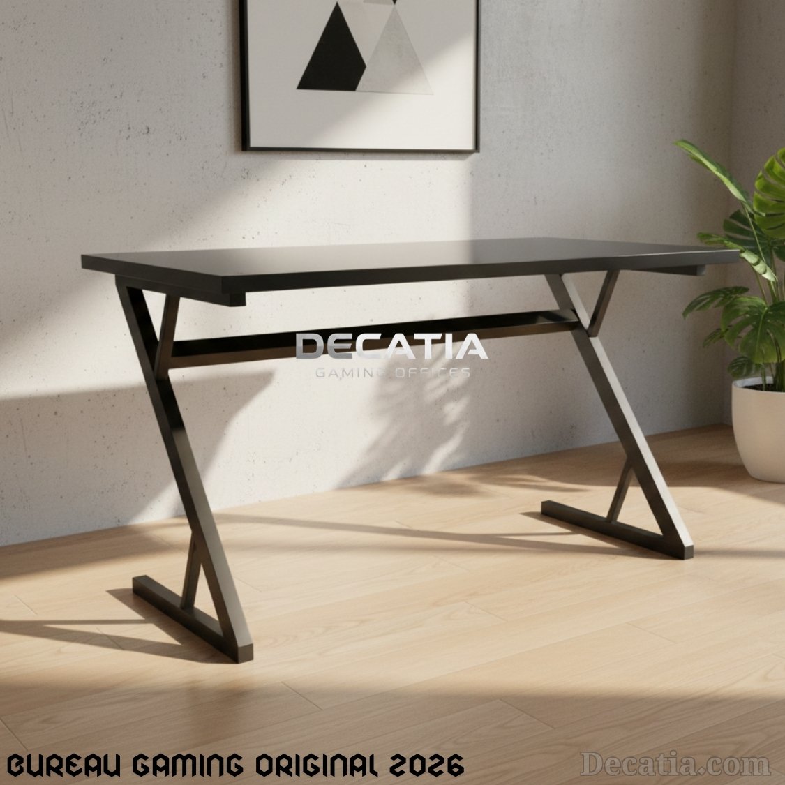 Bureau Gaming Original 2026 مكتب ألعاب ومكتب عمل عصري بتصميم Z فريد - الصورة 2