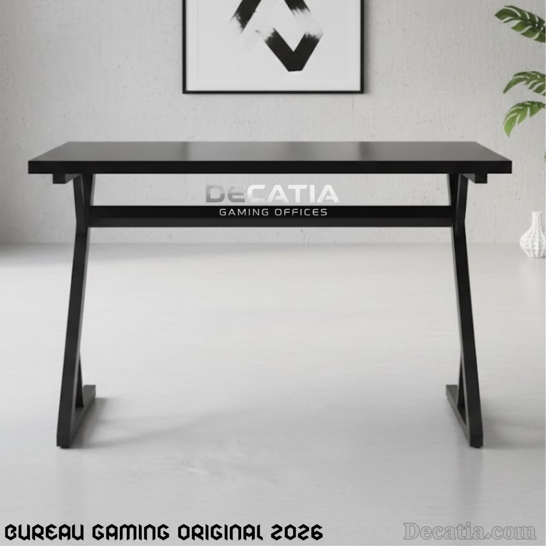 Bureau Gaming Original 2026 مكتب ألعاب ومكتب عمل عصري بتصميم Z فريد - الصورة 6